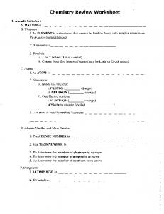 organic chemistry review packet answers